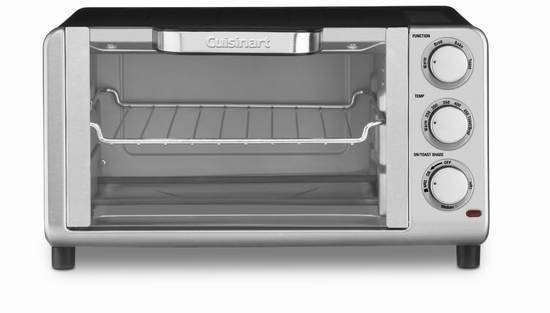  历史新低！CUISINART 美膳雅 TOB-80 多功能10L不锈钢烤箱 90.09元限时特卖并包邮！