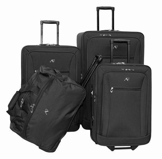  售价大降！历史新低！American Flyer Solid 可扩展拉杆行李箱4件套2.3折 97.22元限时特卖并包邮！
