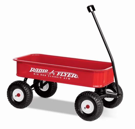  历史新低！Radio Flyer 经典红色大号四轮儿童拖车3.8折 89.94元限时特卖并包邮！独家首发！