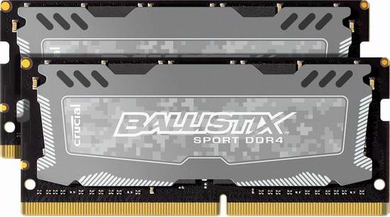  Ballistix Sport LT DDR4 260-Pin  8GBx2 笔记本电脑内存条套装 87.68元限量特卖并包邮！