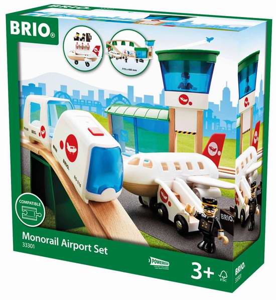  历史新低！BRIO 经典火车系列 Monorail 机场电动轨道套装5.5折 57.75元限时特卖并包邮！