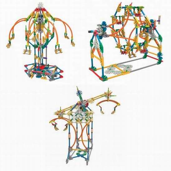 历史新低！Knex Education Stem Explorations 旋转秋千/摩天轮 三合一拼插积木套装 28.67限时特卖！