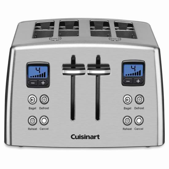  Cuisinart 美膳雅 CPT-435C 不锈钢4片烤面包机6折 89.99加元包邮！