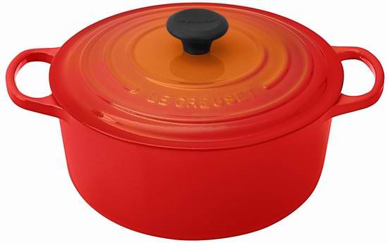  Le Creuset 5.3升经典圆形 酷彩珐琅 铸铁深烧锅5.7折 299.99加元包邮！两色可选！