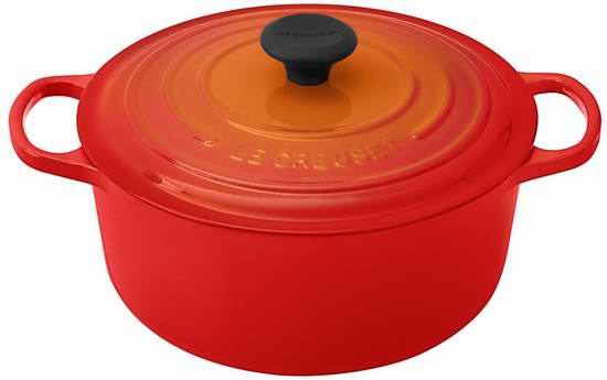  Le Creuset 5.3升经典圆形酷彩珐琅铸铁深烧锅5折 265.95元限时特卖并包邮！