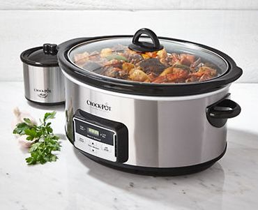  Crock-Pot 8夸脱数字计时不锈钢慢炖锅 + 16盎司食物加热锅4.2折 49.99加元限时特卖！