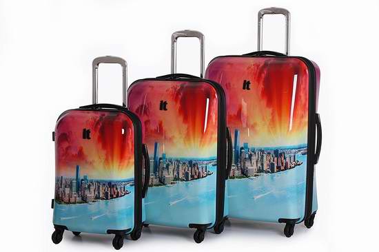  售价大降！立省新低！IT Luggage Samara Sunrise 全PC超轻拉杆行李箱3件套3折 118.93元限时清仓并包邮！