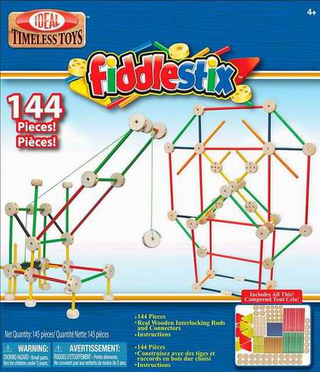  历史新低！Ideal Fiddlestix 经典木质拼插玩具144件套6折 27.59元限时特卖！