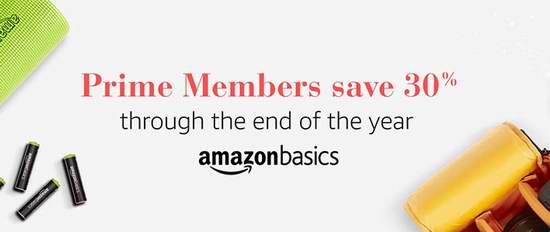  会员专享！全场 AmazonBasics 系列商品额外7折！非会员也可免费享受！