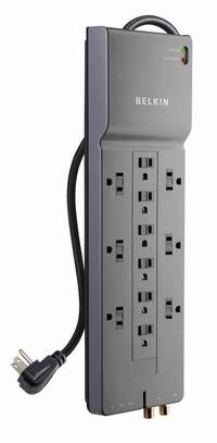  销量冠军！Belkin BE112230-08 12口带电涌保护插线板 19.99加元限时特卖！