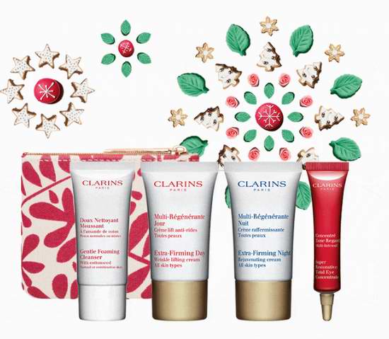  Clarins 娇韵诗 节礼日特卖！购物满40元送送价值108元5件套护肤大礼包！