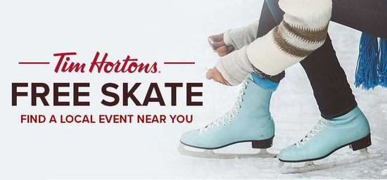  Tim Horton's 赞助寒假期间市民免费滑冰活动！