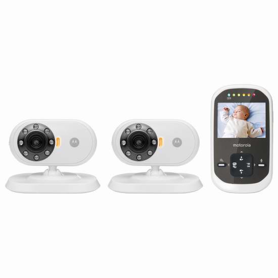  历史新低！Motorola MBP25 双摄像头 可夜视 无线婴儿监护器4.9折 124.99元限时特卖并包邮！