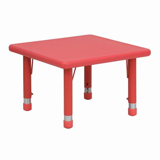  历史新低！Flash Furniture 24英寸高度可调儿童活动桌3.6折 64.13元限时特卖并包邮！