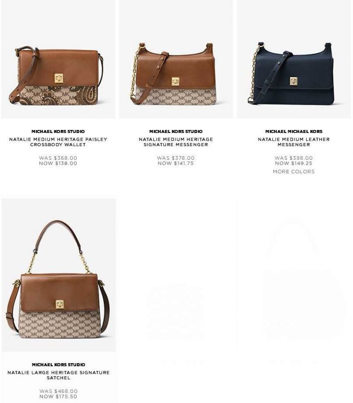 精选4款 MICHAEL KORS Natalie 系列 女士斜挎包3.7折限时特卖并包邮！