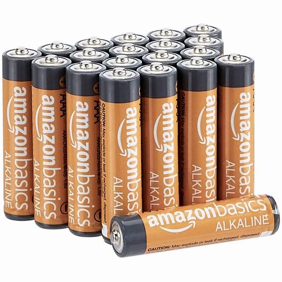  AmazonBasics AAA Performance Alkaline 碱性电池20只装 6.6加元！