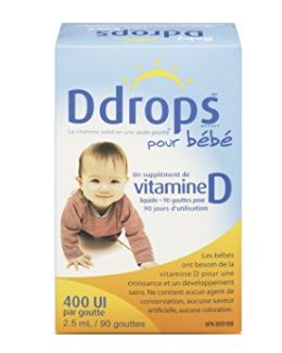  Ddrops Baby 400IU婴儿维生素D3滴剂90滴 13.47加元，walmart同款价 14.97加元