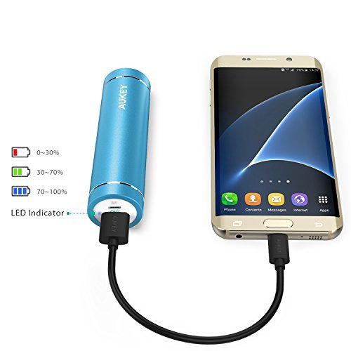  AUKEY 5000mAh 口红式超便携移动电源/充电宝 14.99加元限量特卖，原价 35.99加元