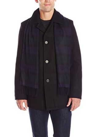  Tommy Hilfiger男士羊毛外套+围巾 46.63加元起特卖，原价 345加元，包邮