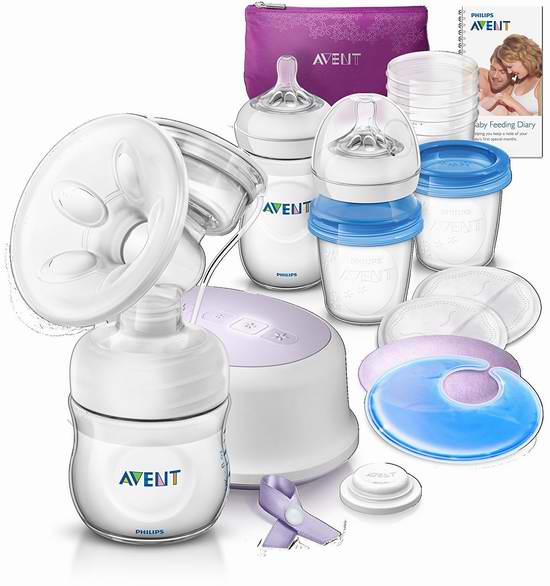  历史新低！Philips 飞利浦 Avent 新安怡 SCD292/02 Breastfeeding Support 舒适单边电动吸乳器/吸奶器+奶瓶+母乳储存杯套装6.3折 125元限时特卖并包邮！