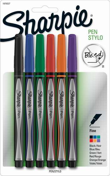  Sharpie 1751690 6色超细标记笔 8.38元限时特卖！