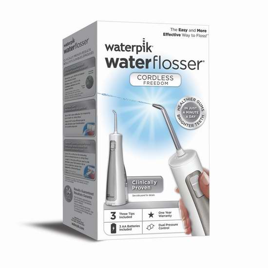  历史新低！Waterpik 洁碧 WF-03 便携式无线水牙线 40元限时特卖并包邮！