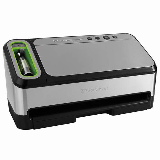  FoodSaver V4825 二合一全自动真空密封食物保鲜机5.9折 151.64加元包邮！延长5倍保鲜期！