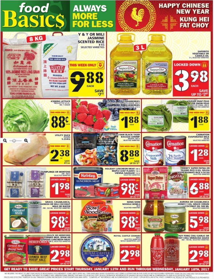  Food Basics 本周（2017.1.12-2017.1.18）打折海报