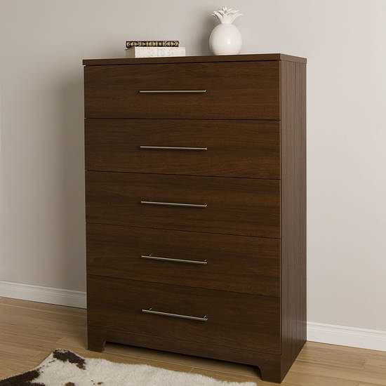  历史新低！South Shore Furniture Primo 5抽柜 124.99元限时特卖并包邮！