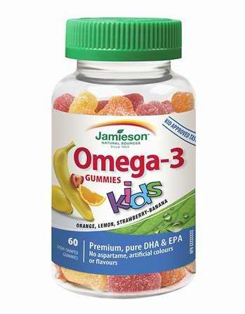  Jamieson 健美生 Omega-3 热带水果味 儿童鱼油软糖60粒装 10.99加元