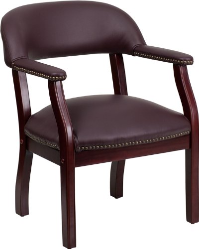  历史新低！Flash Furniture B-Z105-LF19-LEA-GG Burgundy 豪华皮革单人扶手椅 79.36加元包邮！