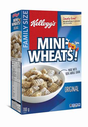  历史最低价！Kellogg's Mini-Wheats 早餐速食营养麦片700克家庭装 4.47加元限时特卖！