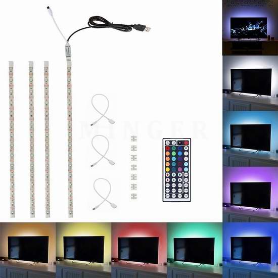  Minger USB LED 多彩炫酷电视墙背景灯 17.59-23.19元限量特卖！