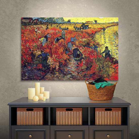  历史新低！Art Wall Arles 红葡萄园 24x32英寸帆布装饰画1.8折 30.68加元限时清仓！