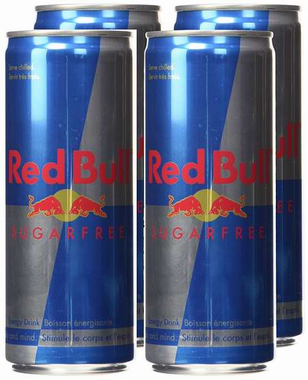  抗疲劳提神，激发能量！Red Bull 红牛无糖能量饮料4罐装 7.97加元限量特卖并包邮！