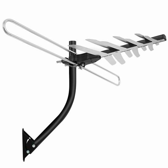 1byone HDTV 85英里 室外高清数字电视天线 39.99加元限量特卖并包邮！