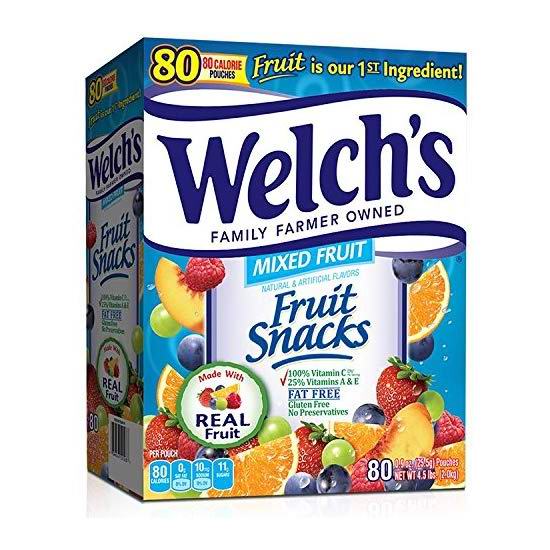  Welch's Fruit Snacks 纯果汁水果软糖（66粒，1.7公斤）4.8折 17.76加元！