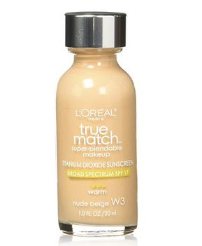  L'Oreal Paris True Match保湿粉底液 12.69加元（SPF 17），原价 18.47加元