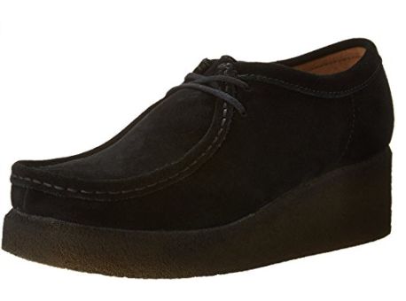  Clarks Peggy Bee 黑色厚底鞋 48.67加元起特卖，原价 180加元，包邮