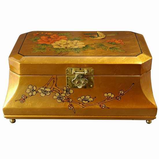  白菜价！Oriental Furniture 仿中国明代精美实木首饰盒1.7折 27.3加元限时清仓！