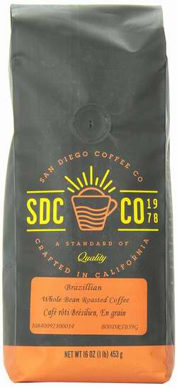  历史新低！San Diego Coffee 巴西烤咖啡豆2磅4.1折 11.14加元限量特卖！