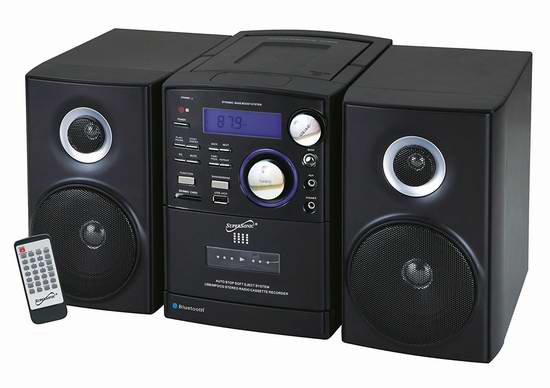  售价大降！历史新低！Supersonic SC807 便携式多功能（CD+mp3+卡带+收音）蓝牙音响2.6折 39.69加元限时清仓并包邮！