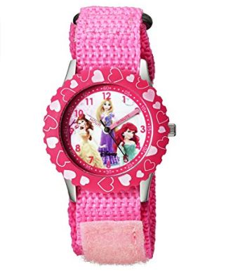  历史新低！Disney 迪士尼 W000966 儿童粉红印花公主石英腕表3.2折 13.82加元限时特卖！