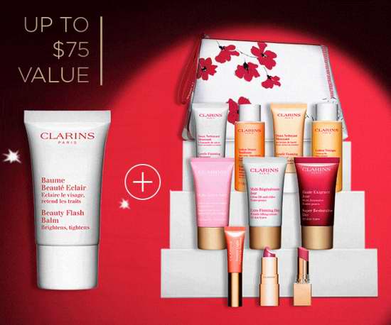  Clarins 娇韵诗 48小时特卖！购物就送价值15加元晶莹美颜霜，满100加元再送价值60加元旅行装美容大礼包！