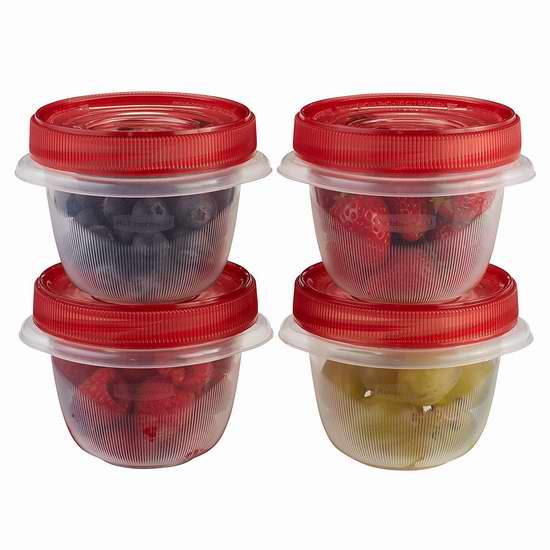  Rubbermaid 迷你食物保鲜 /午餐零食盒4件套 2.97加元，原价 10.5加元