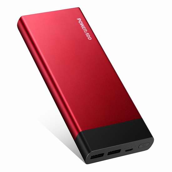  Poweradd Pilot 5GS 20000mAh 便携式快充移动电源/充电宝 21.99加元限时特卖并包邮！两色可选！