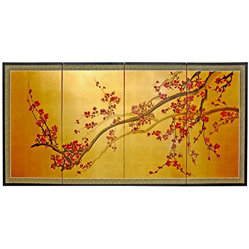  白菜价！历史新低！Oriental Furniture 6英尺超大 可折叠式丝绸樱花盛开装饰画1.9折 67.26加元限时清仓并包邮！
