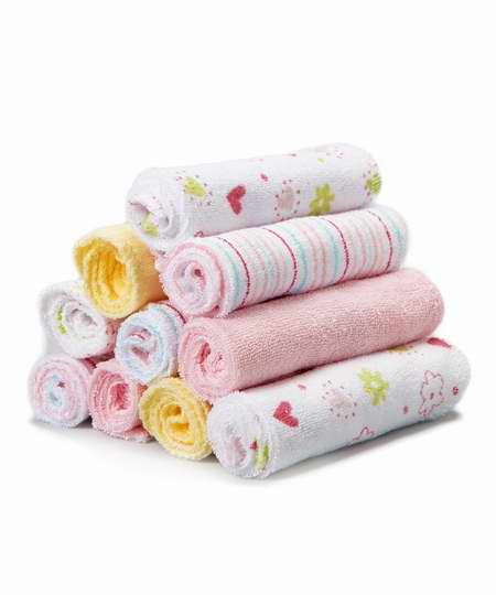  Spasilk 柔软小方巾/毛巾10件套 7.99加元！2色可选！