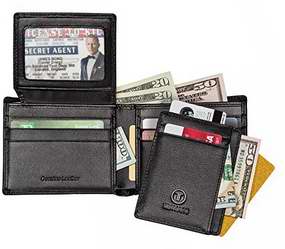 TRAVAMI RFID 防盗男士真皮钱包5折 24.95加元限量特卖并包邮！
