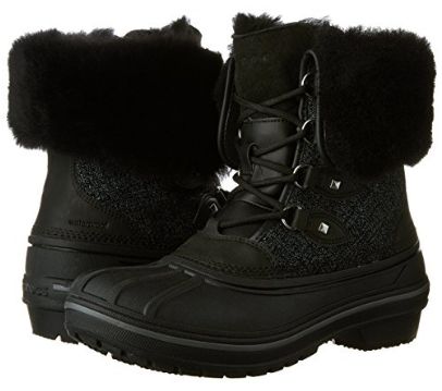  Crocs AllCast II 女式豪华羊毛真皮冬靴（4码）2.4折 39.12加元包邮！